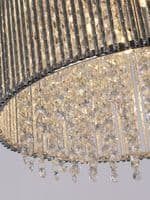 Elise II 8Lt Pendant - Chrome Metal & Clear Crystal