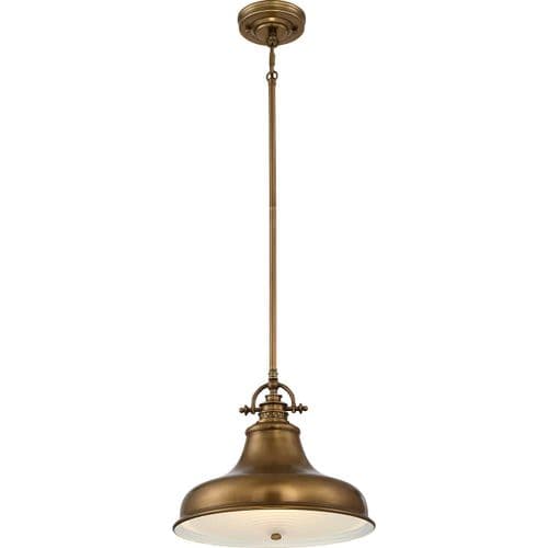 Emery 1 Light Medium Pendant - Weathered Brass QZ-EMERY-P-M-WS