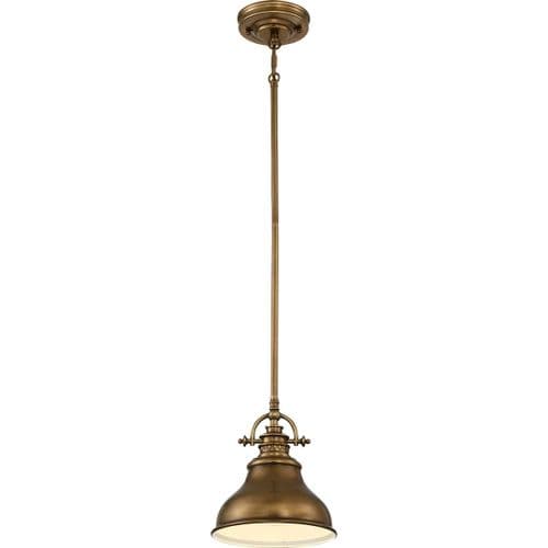 Emery 1 Light Mini Pendant - Weathered Brass QZ-EMERY-P-S-WS