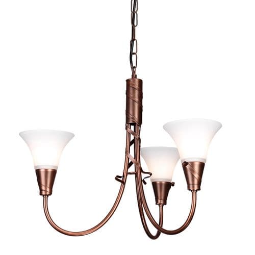Emily 3 Light Chandelier EM3-COPPER