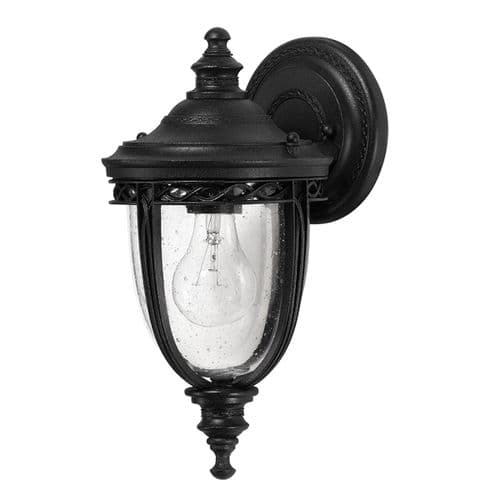 English Bridle 1 Light Small Wall Lantern - Black FE-EB2-S-BLK