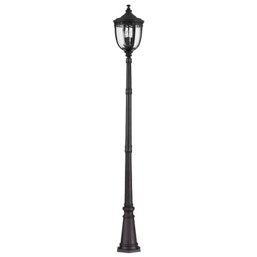 English Bridle 3 Light Large Lamp Post - Black FE-EB5-L-BLK