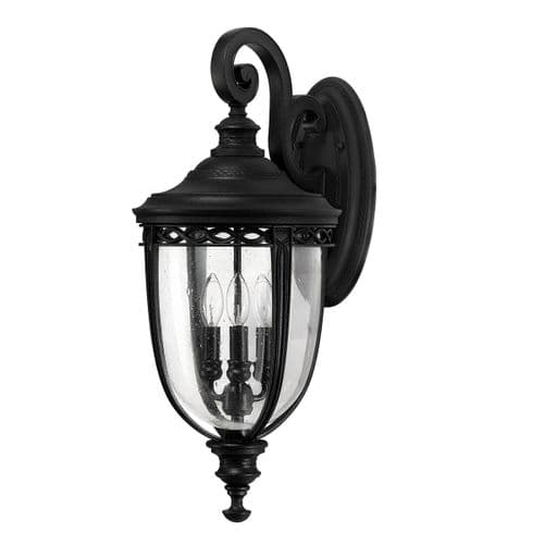 English Bridle 3 Light Large Wall Lantern - Black FE-EB2-L-BLK