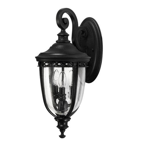 English Bridle 3 Light Medium Wall Lantern - Black FE-EB2-M-BLK