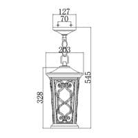 Enzo 1 Light Small Chain Lantern HK-ENZO8-S
