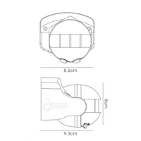 Espial Stand Alone IP44 12m 180 Deg PIR Motion Sensor With Adjustable Time