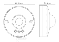 Espial Surface Mounted IP20 6m 360 Deg PIR Sensor With Adjustable Time