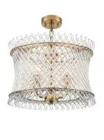 Ethereal 3lt Pendant In Aged Brass GSBFL2511-3