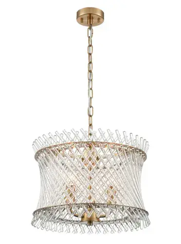 Ethereal 3lt Pendant In Aged Brass GSBFL2511-3