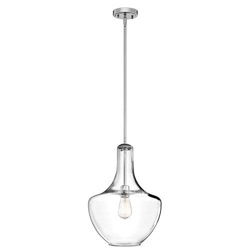 Everly 1 Light Medium Pendant - Chrome KL-EVERLY-P-M-CH