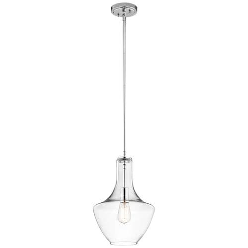 Everly 1 Light Small Pendant - Chrome KL-EVERLY-P-S-CH