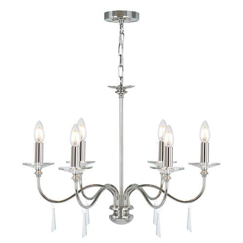 Finsbury Park 6 Light Chandelier FP6-POL-NICKEL