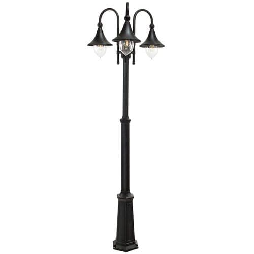 Firenze 3 Light Lamp Post F7-BLACK