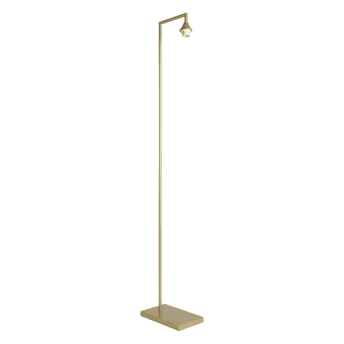 Floor Lamp 1 Light in Matt Gold 10 Hand Blown Glass