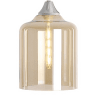 Floor Lamp 1 Light in Matt Silver 10 Hand Blown Glass