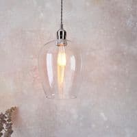 FOE Lighting 1 light  Pendant Light Single finish in Antique brass & clear glass