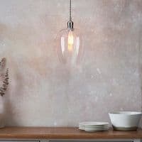 FOE Lighting 1 light  Pendant Light Single finish in Antique brass & clear glass