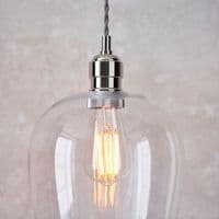 FOE Lighting 1 light  Pendant Light Single finish in Antique brass & clear glass