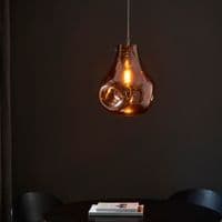 FOE Lighting 1 light  Pendant Light Single finish in Copper metallic glass & chrome