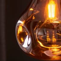 FOE Lighting 1 light  Pendant Light Single finish in Copper metallic glass & chrome