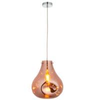 FOE Lighting 1 light  Pendant Light Single finish in Copper metallic glass & chrome