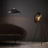 FOE Lighting 1 light  Pendant Light Single finish in Matt black & matt nickel plate