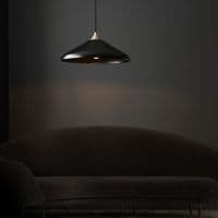 FOE Lighting 1 light  Pendant Light Single finish in Matt black & matt nickel plate