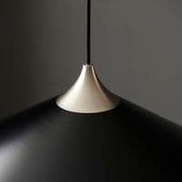 FOE Lighting 1 light  Pendant Light Single finish in Matt black & matt nickel plate