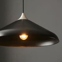 FOE Lighting 1 light  Pendant Light Single finish in Matt black & matt nickel plate