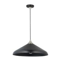 FOE Lighting 1 light  Pendant Light Single finish in Matt black & matt nickel plate