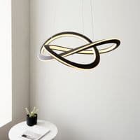 FOE Lighting 1 light  Pendant Light Single finish in Textured black & white silicone