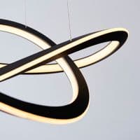 FOE Lighting 1 light  Pendant Light Single finish in Textured black & white silicone