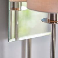 FOE Lighting 1 light  Wall Light Shade finish in Bright nickel plate & vintage white fabric
