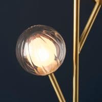 FOE Lighting 3 light  Floor Light Complete finish in Satin brass plate & clear/frosted glass