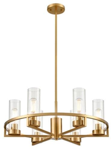 Franklite Camelot 6lt Pendant Brass FL2489-6