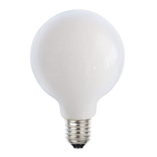 G125E8WFDO - 8W LED E27/ES G125 Globe, 2700k, Opal G125 G125E8WFDO