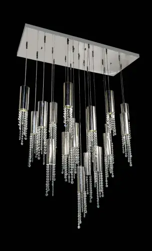 Galaxy sleek chrome 10 Light Hanging pendant LL8828
