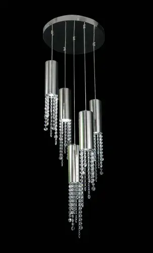 Galaxy sleek chrome 5 Light Hanging pendant LL8830