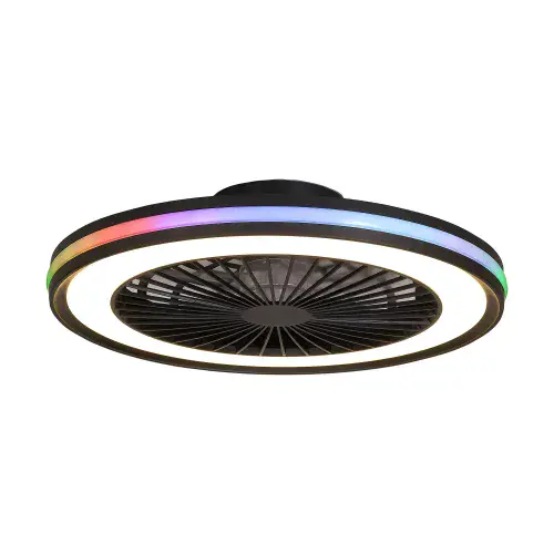 Gamer Large LED Dimmable Black/RGB Ceiling Light c/w Remote Control