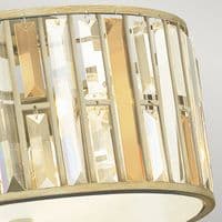 Gemma 3 Light Flush Mount - Silver Leaf HK-GEMMA-F-SL