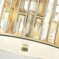 Gemma 3 Light Flush Mount - Silver Leaf HK-GEMMA-F-SL