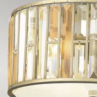 Gemma 3 Light Flush Mount - Silver Leaf HK-GEMMA-F-SL