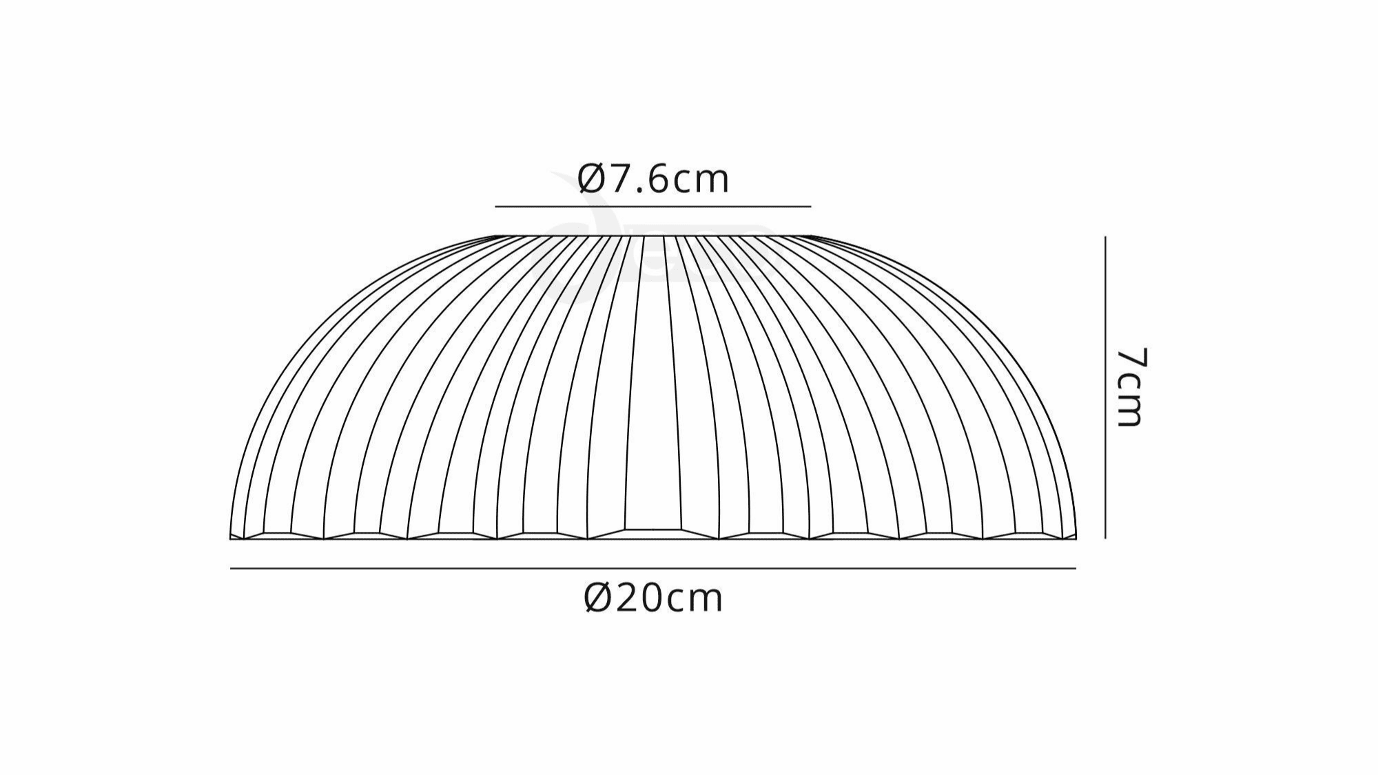 Gilda Shallow Dome 20cm Shell Effect Clear Glass Lampshade