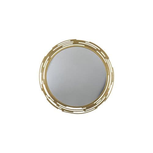 Gold painted round mirror FOE109578