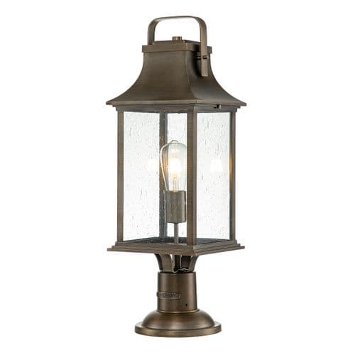 Grant 1 Light Large Pedestal Lantern QN-GRANT3-L-BU