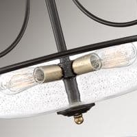 Griffin 3 Light Semi - Palladian Bronze with Weathered Brass Accents QZ-GRIFFIN-SFM-C-PNAB