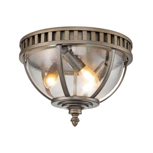 Halleron 3 Light Ceiling Flush - Burnished Bronze KL-HALLERON-F-BU