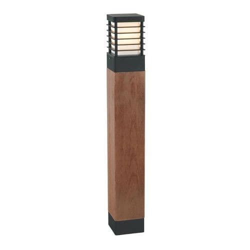 Halmstad 1 Light Large Wooden Bollard H-STADSW-L-E27-B