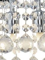 Hanna 2Lt Wall Light - Chrome Metal & Clear Crystal