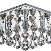 Hanna 4Lt Flush -  Chrome & Clear Crystal Drops